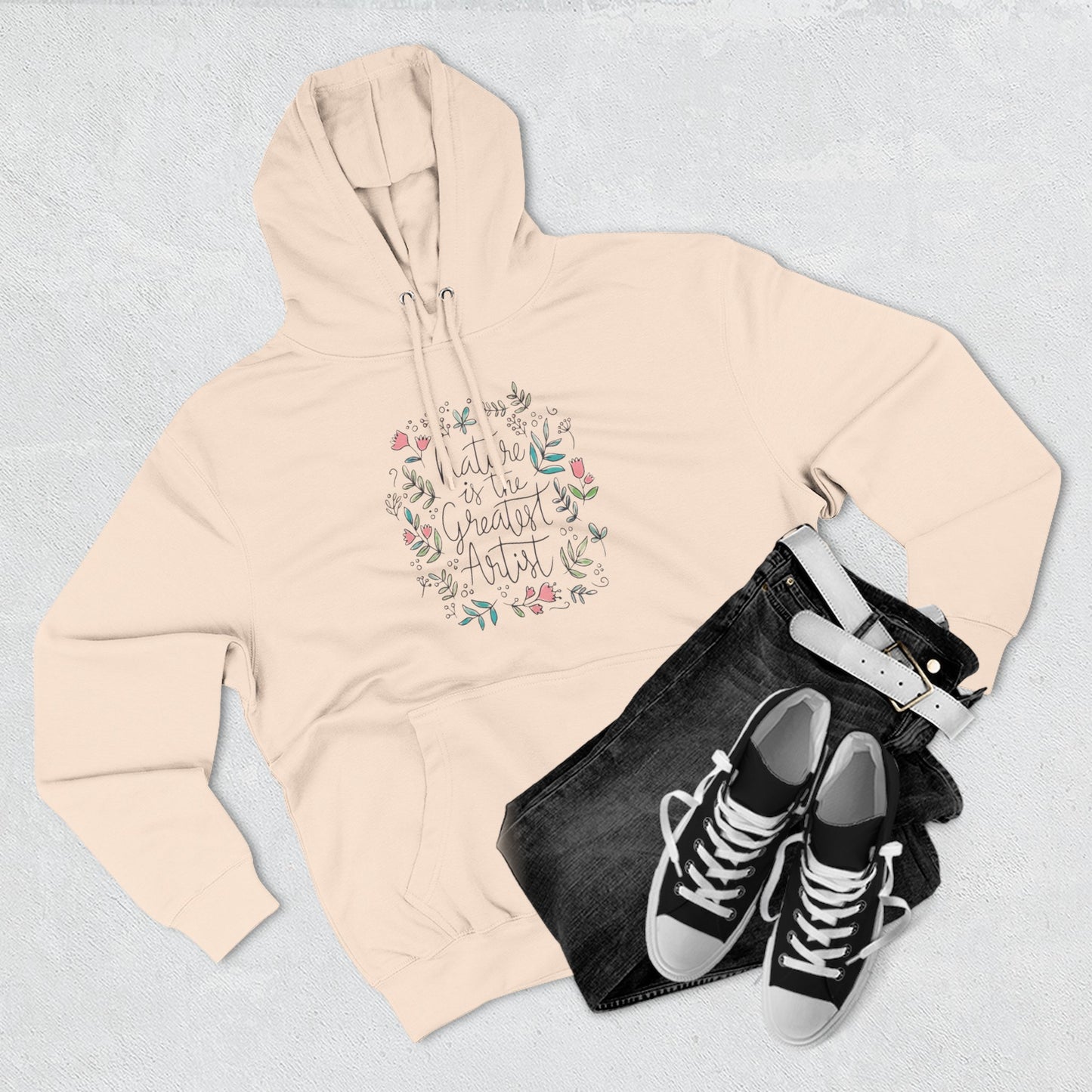Nature is Great Artist Hoodie –Adventure Floral Garden Gift