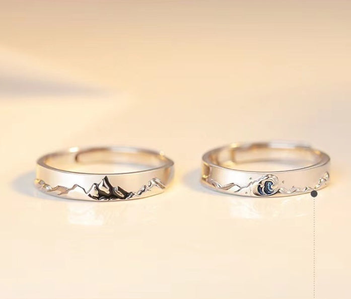 Adventure-Inspired Couple Rings | Wushan Canghai Series Star Rings for Him & Her - Adventure PNW Jewelry