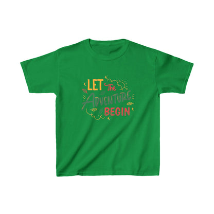 Lets the ADVENTURE Begins with CHRISTMAS Vibes Kids Heavy Cotton™ Tee| Christmas Adventure Outfit