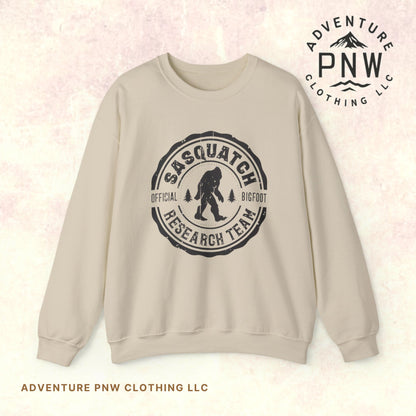 Sasquatch Bigfoot Research Team Crewneck Sweatshirt - Funny Sasquatch Apparel, Unisex Sweatshirt, Cryptid Gift, Sasquatch Lover Gift,