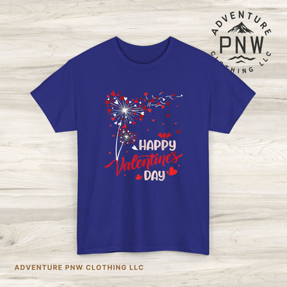 Adventure Dandelion Heart Valentine Tee – Love Gift T-Shirt