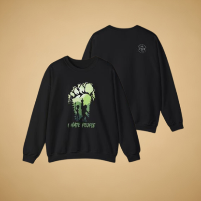 Funny Adventure Bigfoot & Alien “I Hate People” Sweatshirt