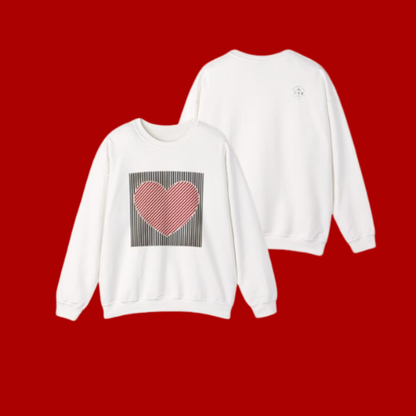 Retro Heart Valentine Sweatshirt –Adventure Gift for Her