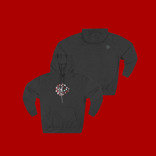 Dandelion Heart Fleece Hoodie –Adventure Valentine’s Gift