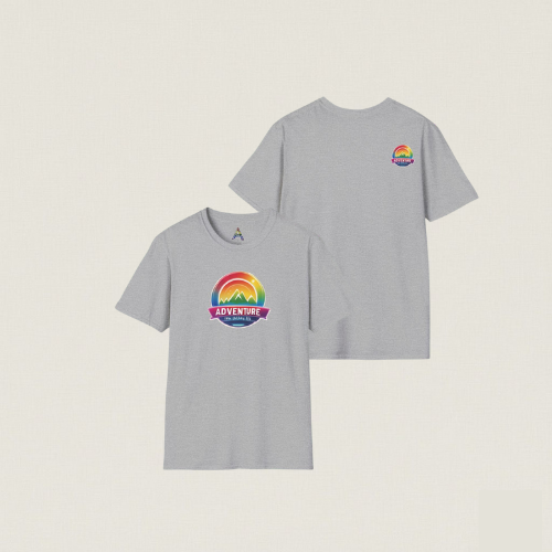 Pride PNW Mountain Tee – Rainbow Adventure