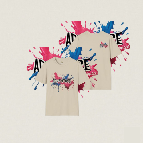 Pink Red Blue Splash Adventure Tee