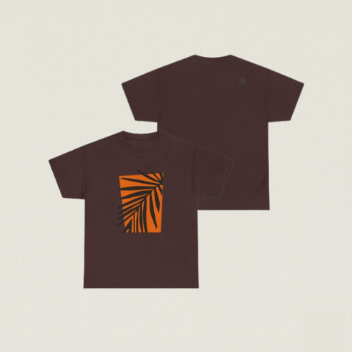 Vintage Orange Leaf Tee – Nature & Adventure Shirt