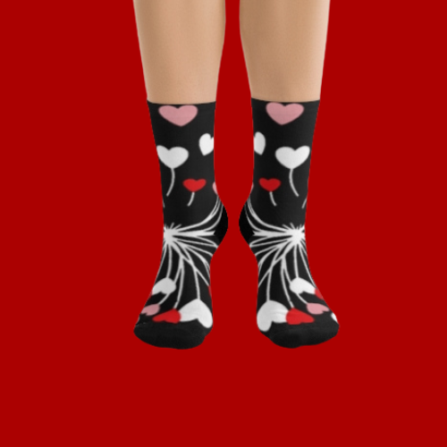 Adventure Dandelion Heart Valentine Gift – Boho Shirt & Socks