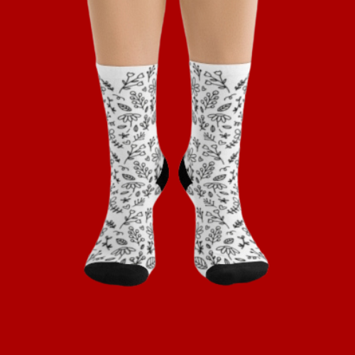 Floral Heart Valentine Socks – Adventure Boho Nature Gift