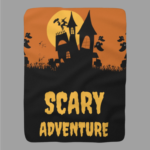 Scary Adventure Sherpa Blanket