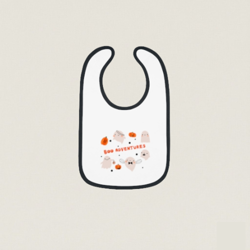 Halloween Baby Bib – Boo Adventures Ghosts & Pumpkins