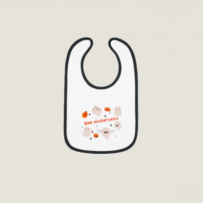 Halloween Baby Bib – Boo Adventures Ghosts & Pumpkins