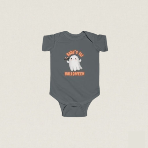 Baby’s First Halloween Bodysuit | Cute Adventure Ghost & Bat Baby Outfit