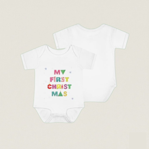 My First Christmas Baby Bodysuit –Adventure Festive Outfit
