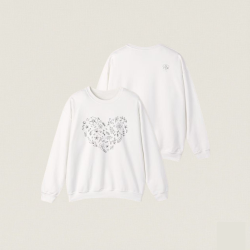 Floral Heart Adventure Sweatshirt – Valentine’s Gift for Her