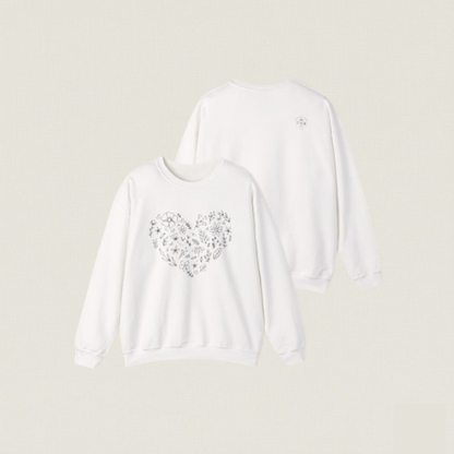 Floral Heart Adventure Sweatshirt – Valentine’s Gift for Her