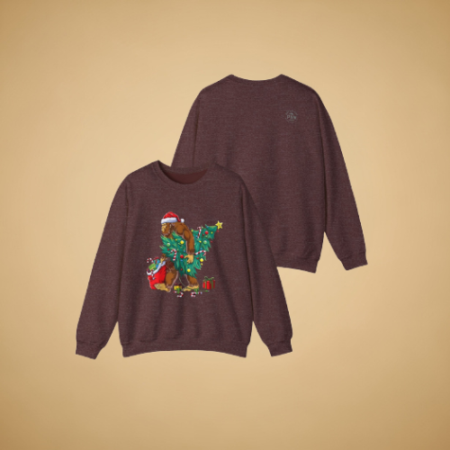 Adventure Bigfoot Christmas Lights Sweatshirt – Unisex Jumper