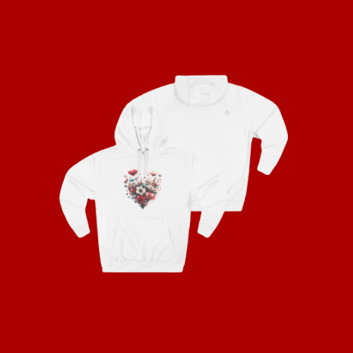 Adventure Floral Heart Hoodie – Botanical Garden Lover Gift