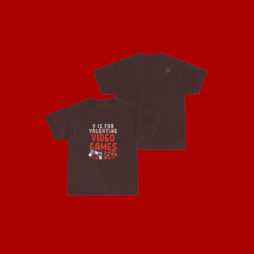 Funny Gamer Valentine Tee – Adventure V Is for Video Games