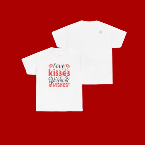 Love Kisses Valentine Tee –Adventure Unisex Graphic Shirt
