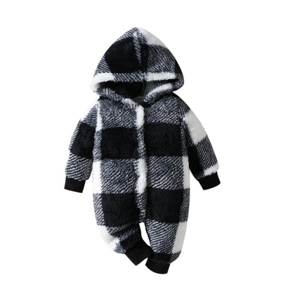 Baby Hooded One-Piece Jumpsuit | Thick Cotton for Autumn & Winter