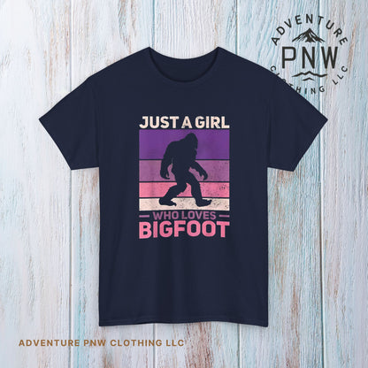 Bigfoot Valentine Shirt, Funny Tee, Unisex Heavy Cotton Tee, Bigfoot Love T-shirt, Valentines Day Gift For Him, Bigfoot Lover Gift,
