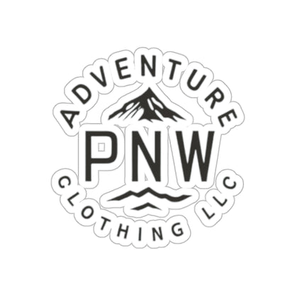 Custom Kiss-Cut Stickers with the Adventure PNW Mountain - Durable Vinyl Stickers