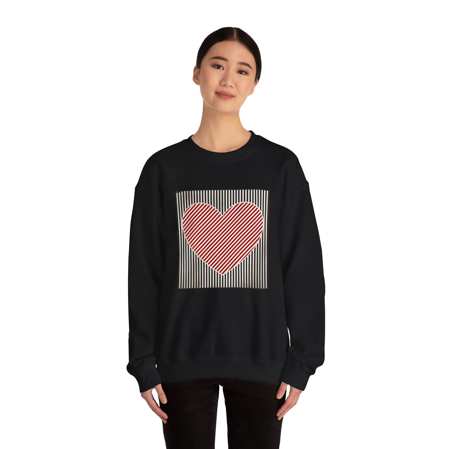 Retro Valentines Heart Sweatshirt, Cute Love, Womens Valentine, Teacher Mom Heart, Crewneck Sweatshirt, Gift for Her