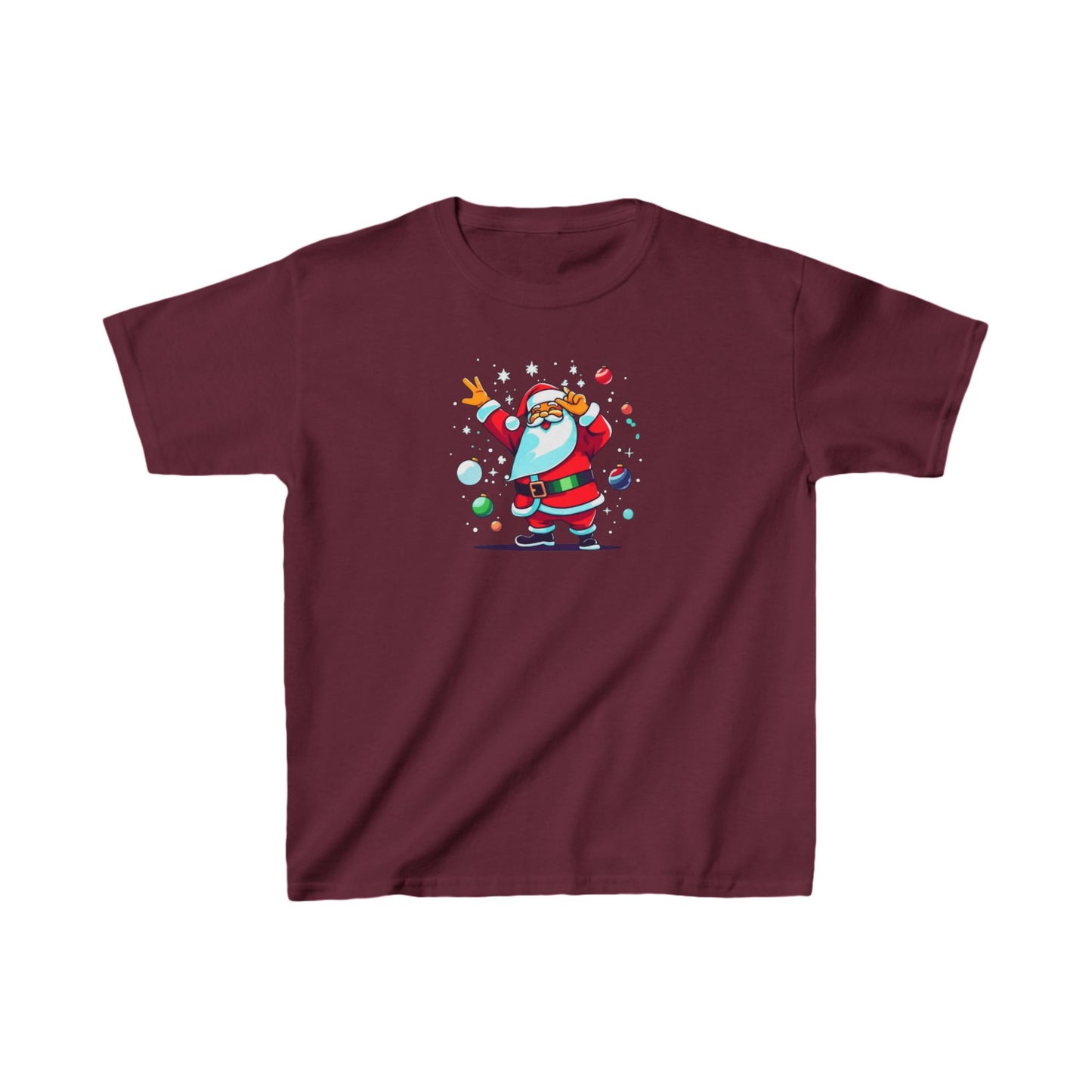 Dabbing Santa Christmas T-shirt | Kids Heavy Cotton™ Tee | Christmas Adventure Outfit