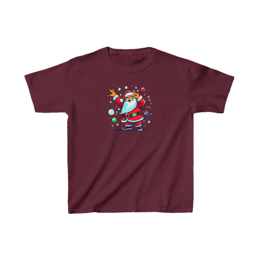 Dabbing Santa Christmas T-shirt | Kids Heavy Cotton™ Tee | Christmas Adventure Outfit