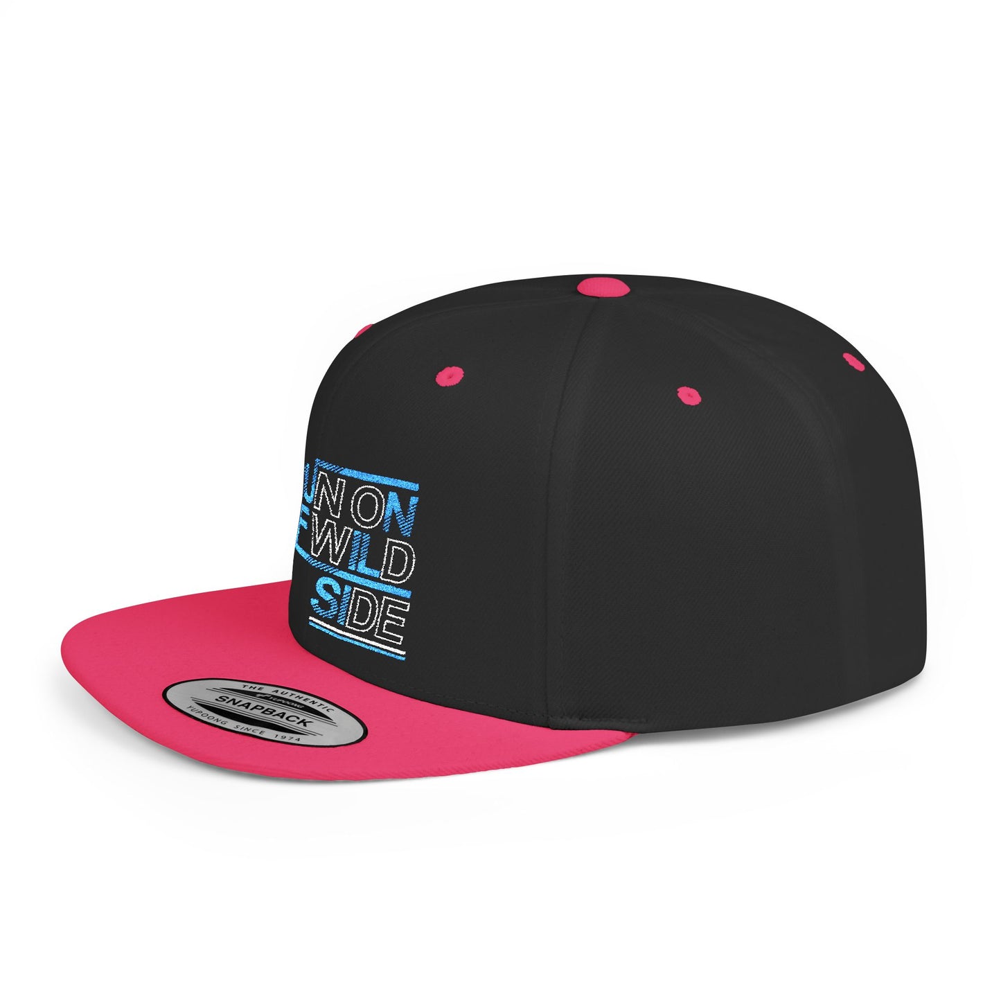 Run on the Wild Side Flat Bill Snapback Hat, Cool Unisex Cap for Outdoor Adventures, Trendy Hat for Summer Festivals, Great Gift for Nature