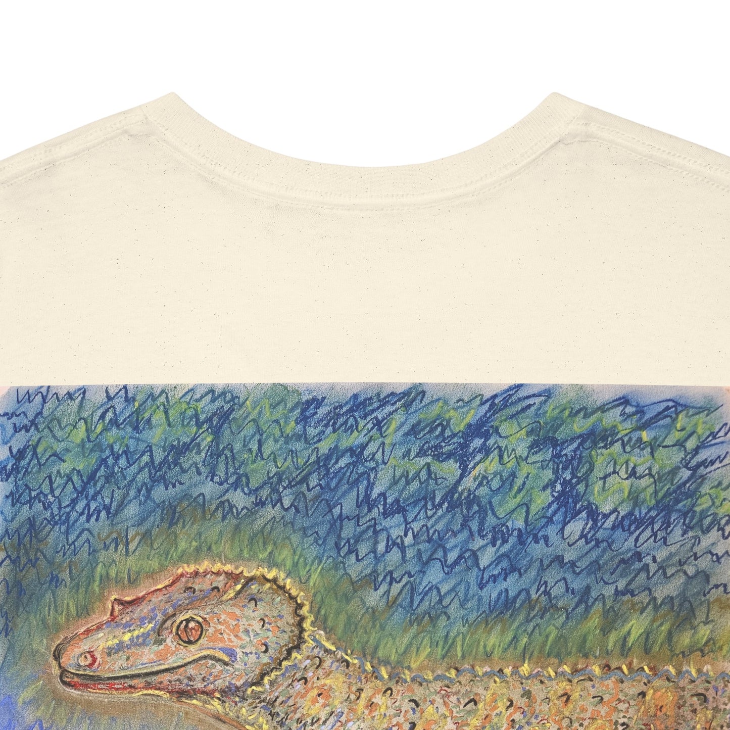 "Gecko" - oil pastel