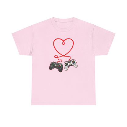 Video Gamer Valentines Day T-Shirt, Gamer Heart Tee, Valentines Gift for Him or Her, Unisex Gaming Shirt, Controller Love  Unisex Shirt