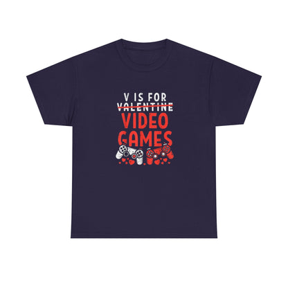 Funny Gamer Valentine Tee – Adventure V Is for Video Games