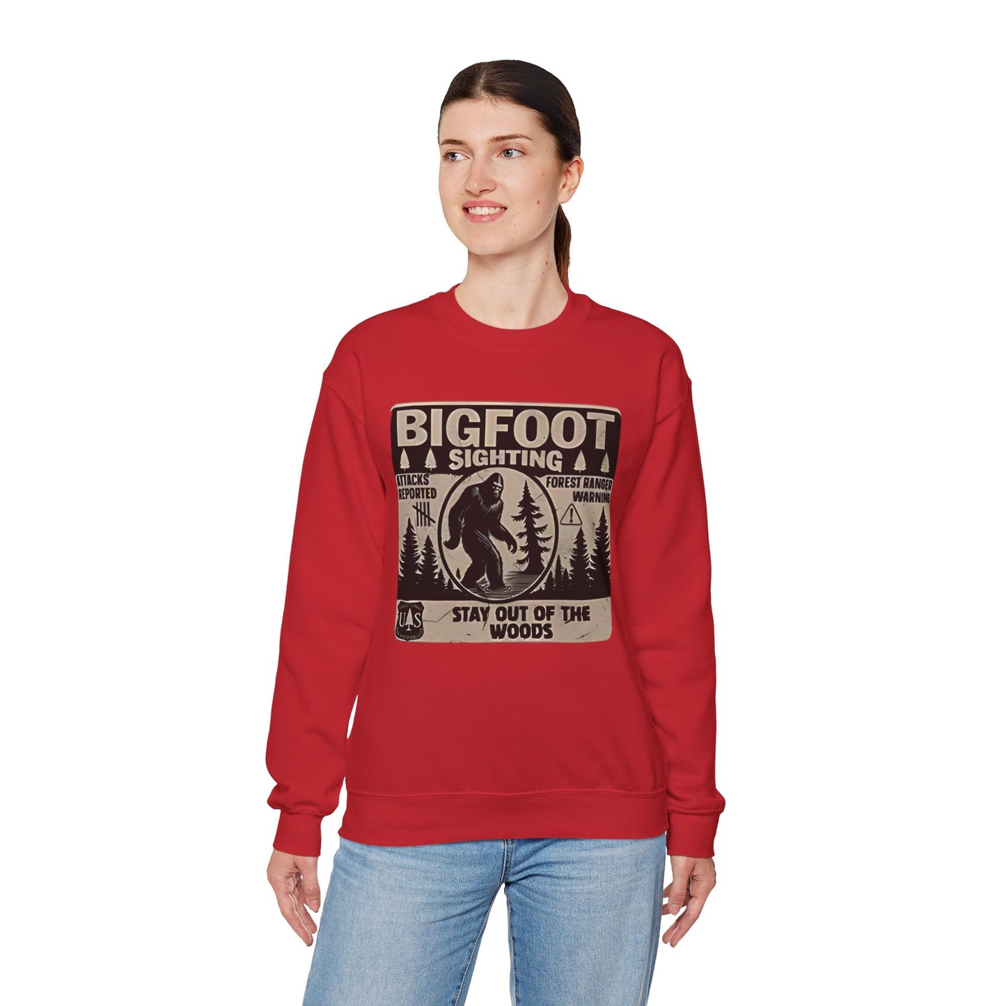 Bigfoot Retro Sweatshirt –Adventure Funny Sasquatch Crewneck