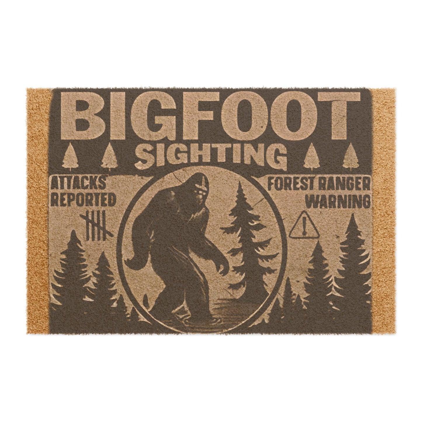 Funny Bigfoot Doormat - Sasquatch Porch Mat, House Doormat, Home Decor - Bigfoot Sighting Gift, Bigfoot Lover Gift, Welcome Mat, Outdoor