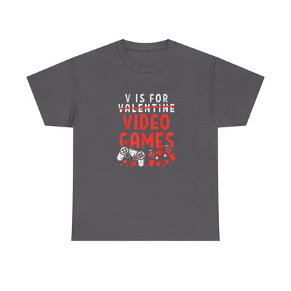 Funny Gamer Valentine Tee – Adventure V Is for Video Games