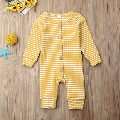 Newborn striped jumpsuit knitted warm clothing