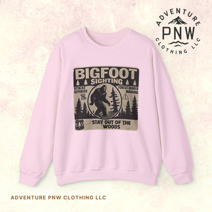 Bigfoot Retro Sweatshirt –Adventure Funny Sasquatch Crewneck