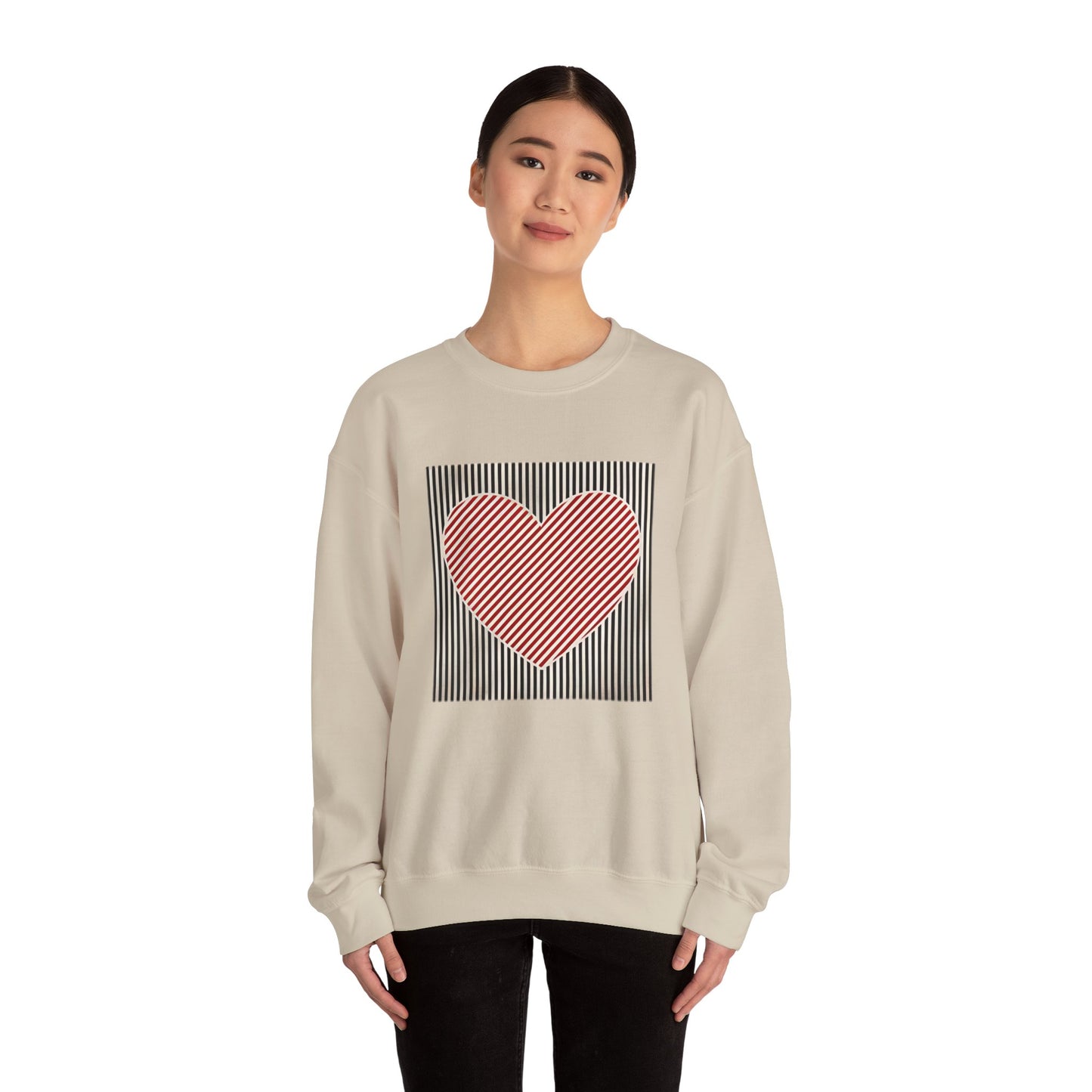 Retro Valentines Heart Sweatshirt, Cute Love, Womens Valentine, Teacher Mom Heart, Crewneck Sweatshirt, Gift for Her