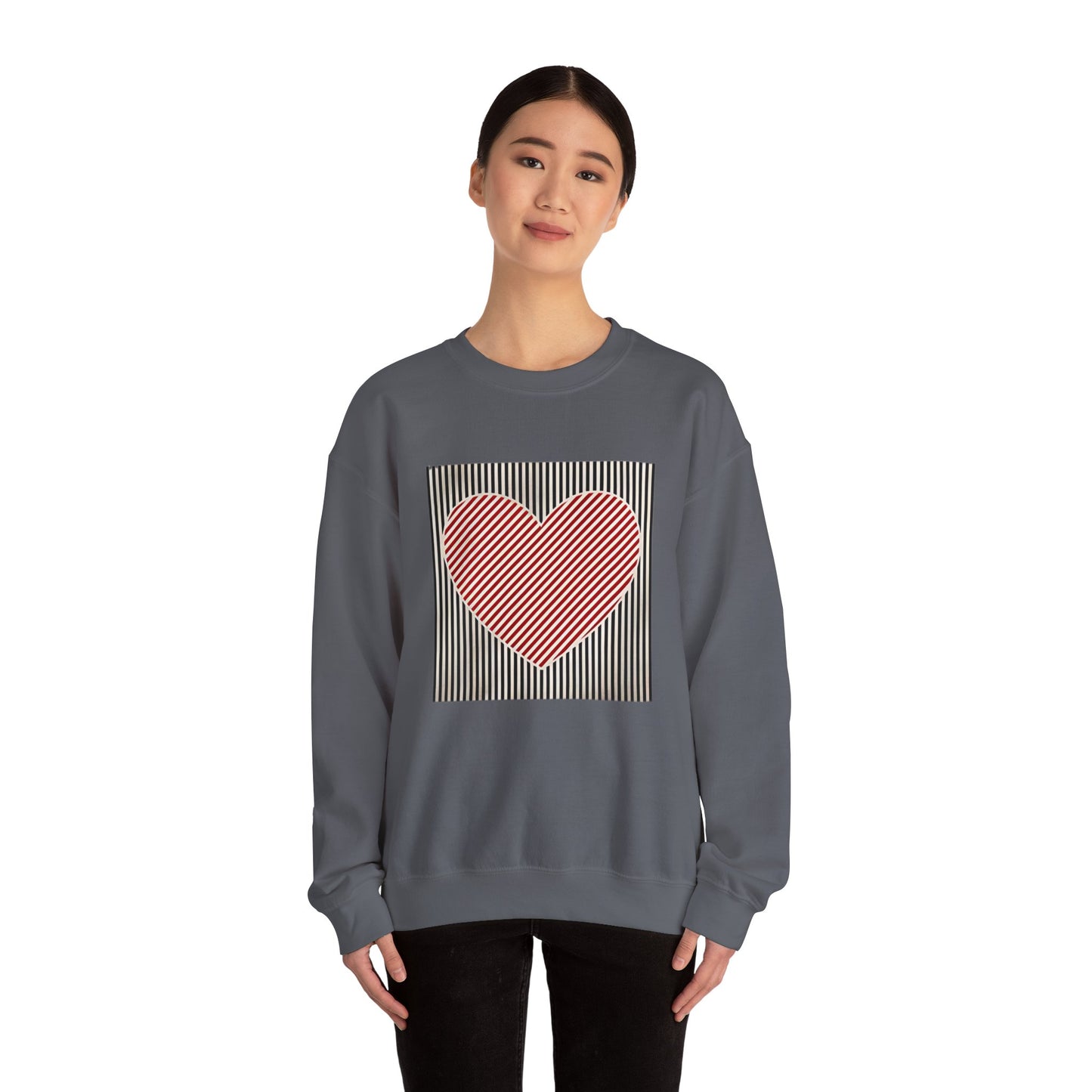 Retro Valentines Heart Sweatshirt, Cute Love, Womens Valentine, Teacher Mom Heart, Crewneck Sweatshirt, Gift for Her