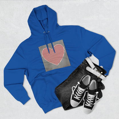 Retro Valentines Heart Hoodie, Cute Love Sweatshirt, Womens Valentines Hoodie, Teacher Mom Heart Hoodie, Vintage Three-Panel Fleece