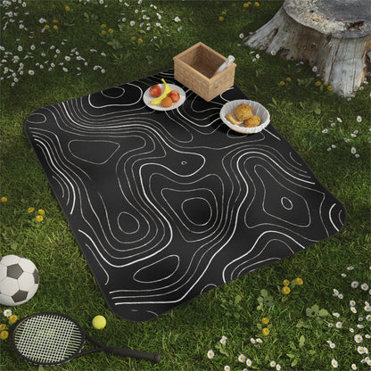 Monochrome Picnic Blanket | Outdoor, Beach, Camping Mat - Summer Ready