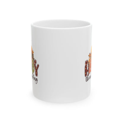 Adventure Happy Thanksgiving Ceramic Mug, (11oz, 15oz)