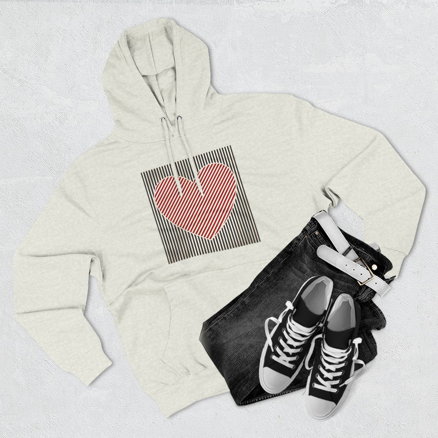 Retro Heart Valentine Hoodie – Cute Adventure Gift for Her