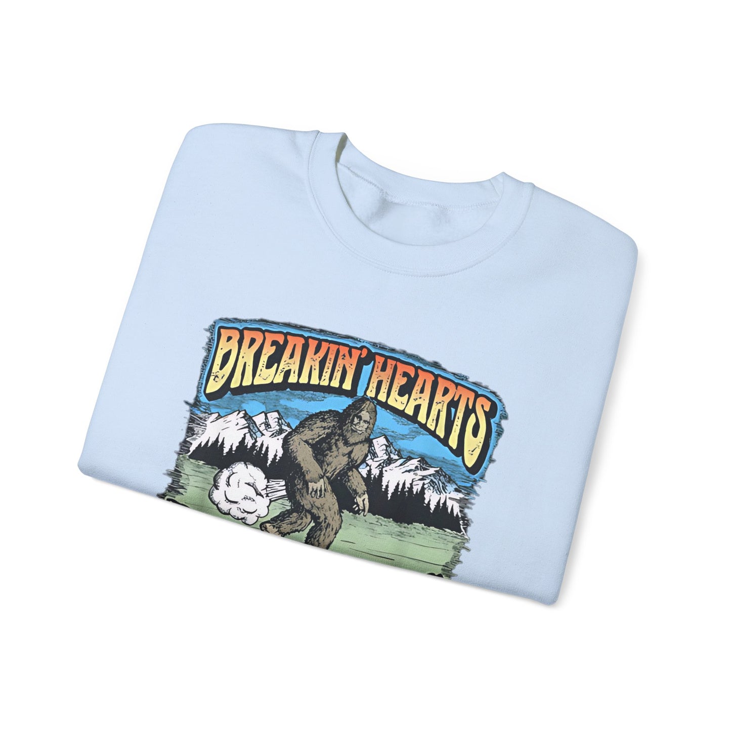 Adventure Breakin’ Hearts Rippin’ Farts Bigfoot 80s Sweatshirt