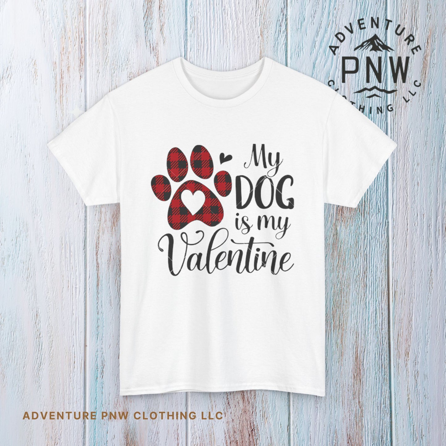 Valentine's Day Dog Lover Tee, Unisex Valentine's Day T-shirt, My Dog is My Valentine Shirt, Valentine's Day Gift, Heart Dog Tee, Love Tee