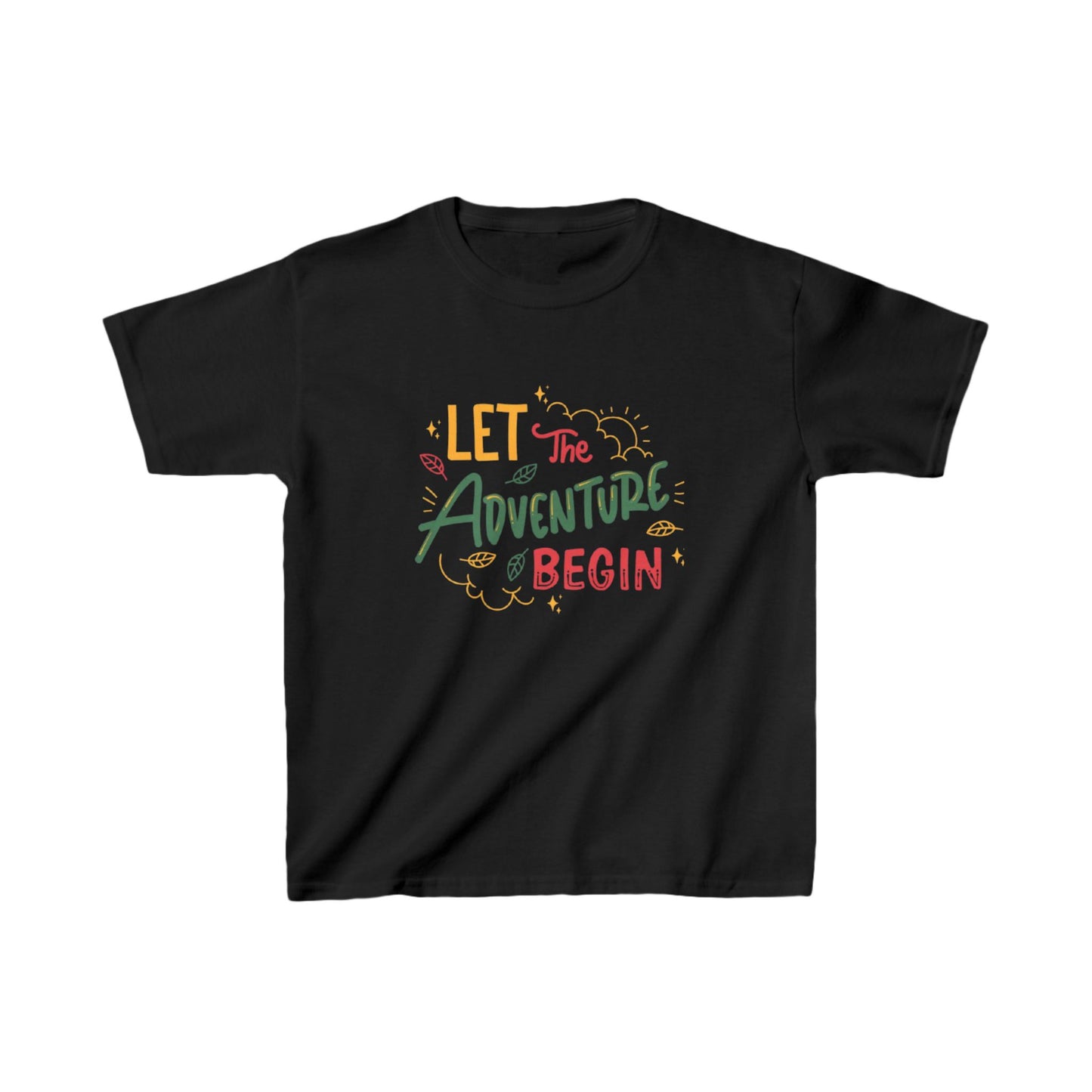 Lets the ADVENTURE Begins with CHRISTMAS Vibes Kids Heavy Cotton™ Tee| Christmas Adventure Outfit