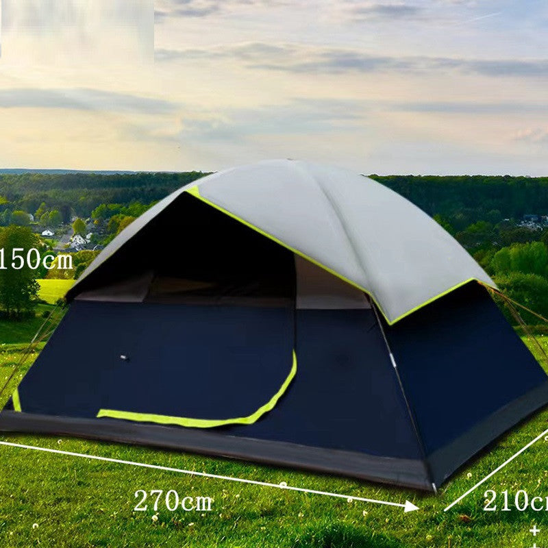 4 Person Darkroom Camping Tent | Black Coated Family & Backpacking Tent