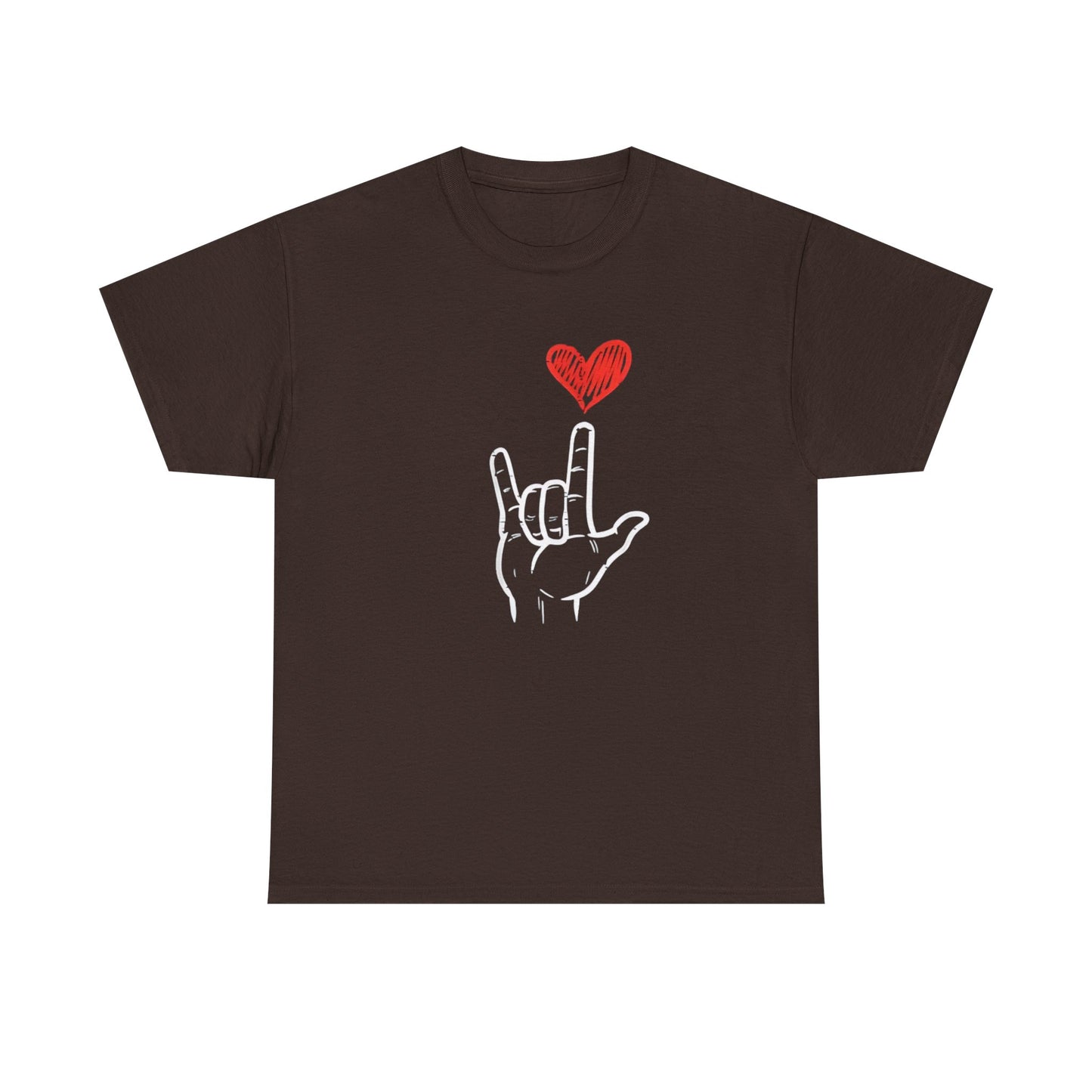 Valentines Day I Love You Hand Sign Heart Unisex T-Shirt, Gift for Him or Her, Valentines Tee, Love Gesture Graphic Tee, Romantic Shirt,